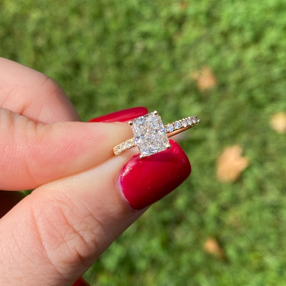 14k Radiant Diamond Ring